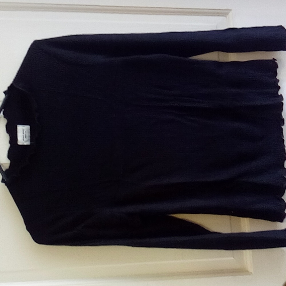 Petite black mock turtleneck